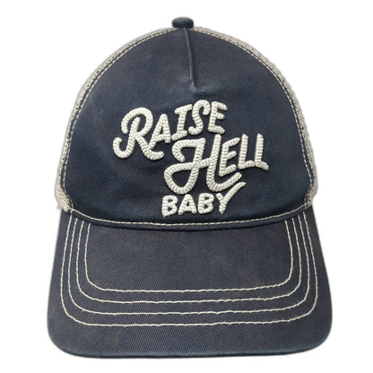Idyllwind Trucker Hat Blue One Size Raise Hell Baby Mesh Back Snapback Cotton
