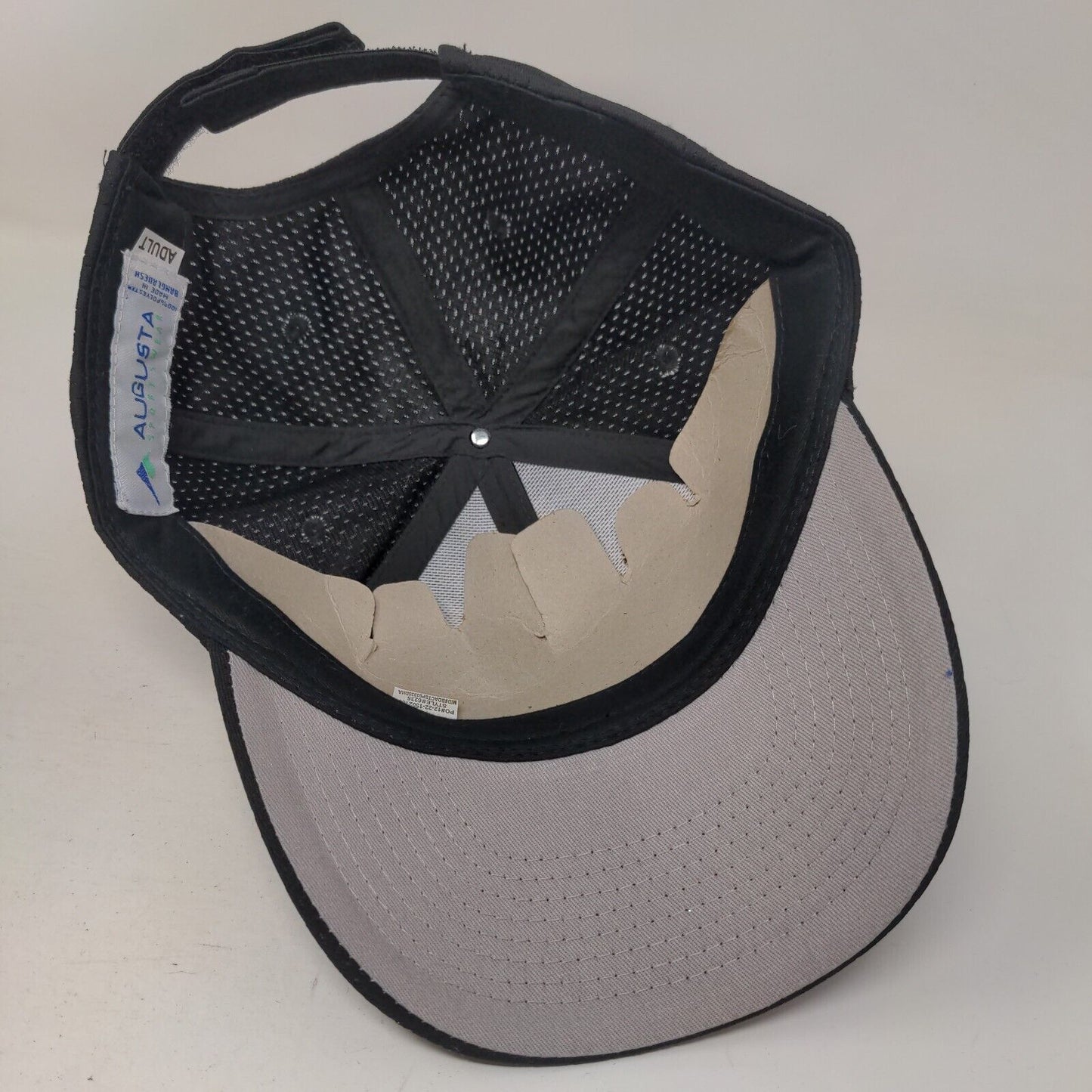 Augusta Sportswear Adult Strapback Hat Black One Size Adjustable 6 Panel Blank