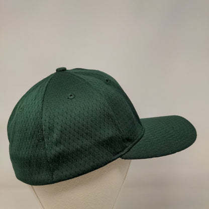 Richardson Fitted Hat Green S/M Embroidered Pro 495 Vented Holes
