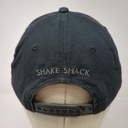 Shake Shack Snapback Black One Size Burger Embroidery Gray Underbrim Hat