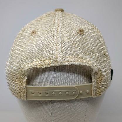 Legacy Trucker Hat Beige One Size Mesh Back Leather Patch Stone Harbor NJ Hat