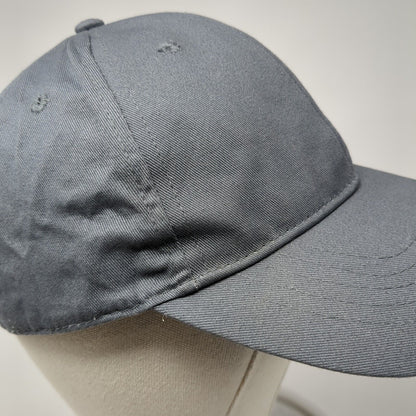 Unbranded Strapback Hat Gray Flannel One Size Adjustable Blank 6 Panel