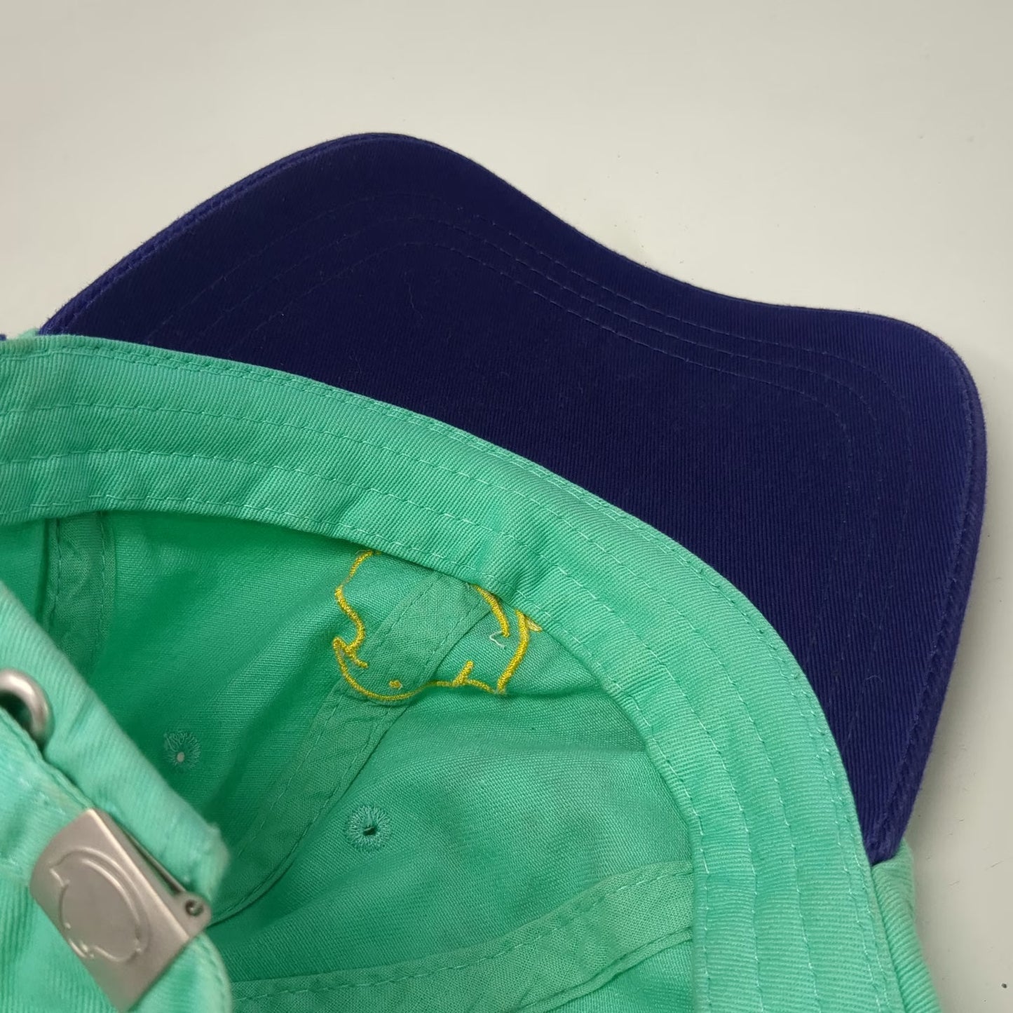 Peeps Brand Baseball Cap Green Blue One Size Cotton Slideback Mascot Hat