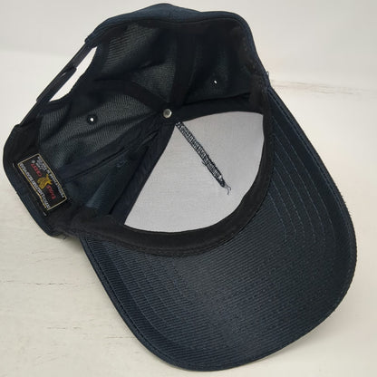 Eagle Crest 5 Panel Hat Blue One Size Korea Veteran Service Ribbon Snapback USA