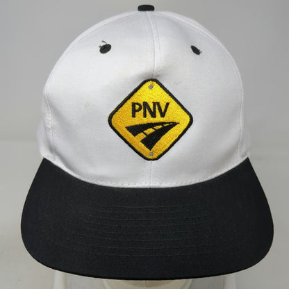 Headmost Snapback Hat White Black One Size PNV Road Sign Highway Graphic