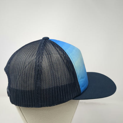 Hurley Trucker Hat Blue One Size Ombre Mesh Back Snapback Adjustable Flat Brim