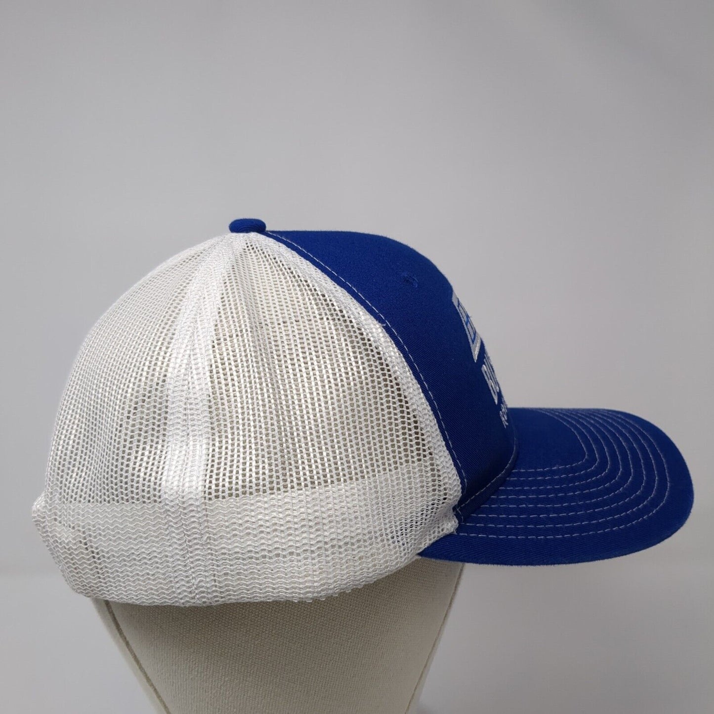 Bushland Roofing & Solar Snapback Trucker Hat Blue OS Mesh Back Port Authority