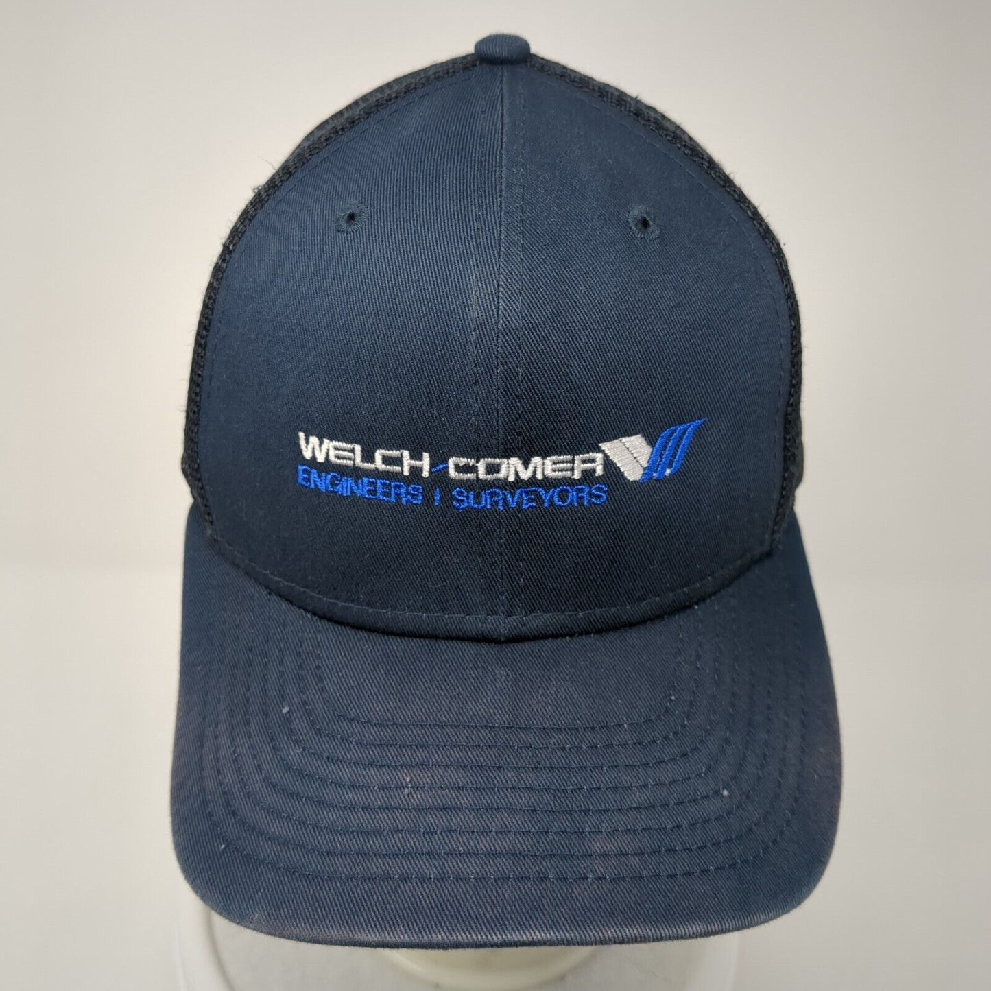 Welch Comea Engineers Surveyors Snapback Trucker Hat Blue OS Mesh Back New Era