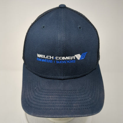 Welch Comea Engineers Surveyors Snapback Trucker Hat Blue OS Mesh Back New Era