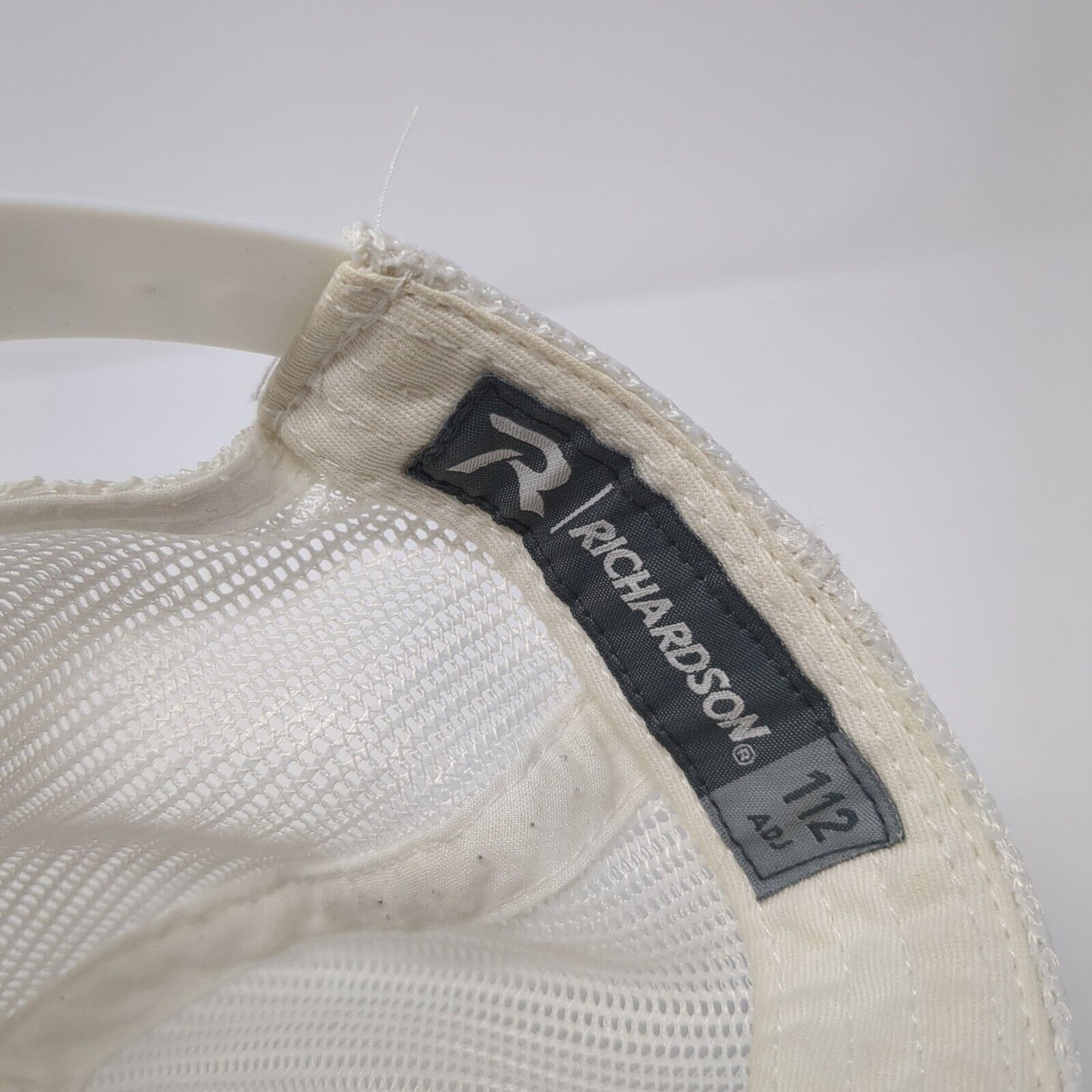 Richardson Snapback Trucker Hat Blue One Size Embroidered Logo Mesh Back