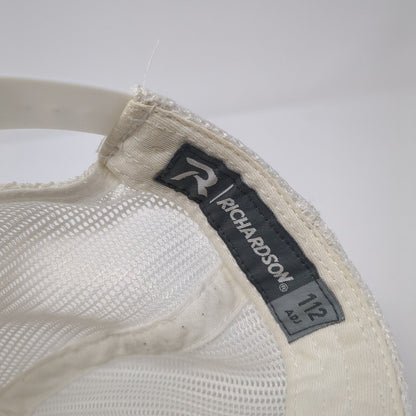 Richardson Snapback Trucker Hat Blue One Size Embroidered Logo Mesh Back