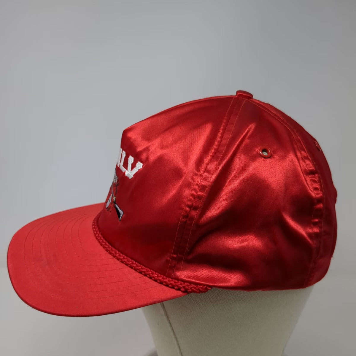 UNLV Hey Reb! Mascot 5 Panel Hat Red One Size Satin Rope Brim Adjustable