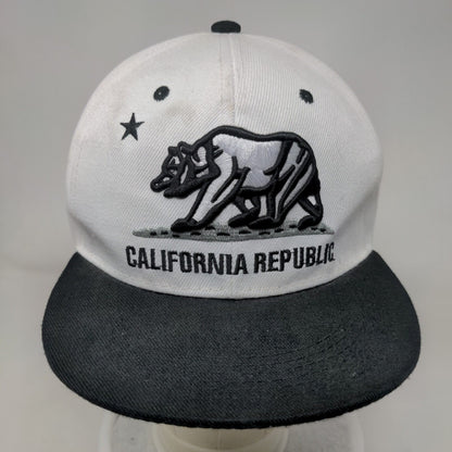 California Republic Snapback Hat White One Size Embroidered Howd