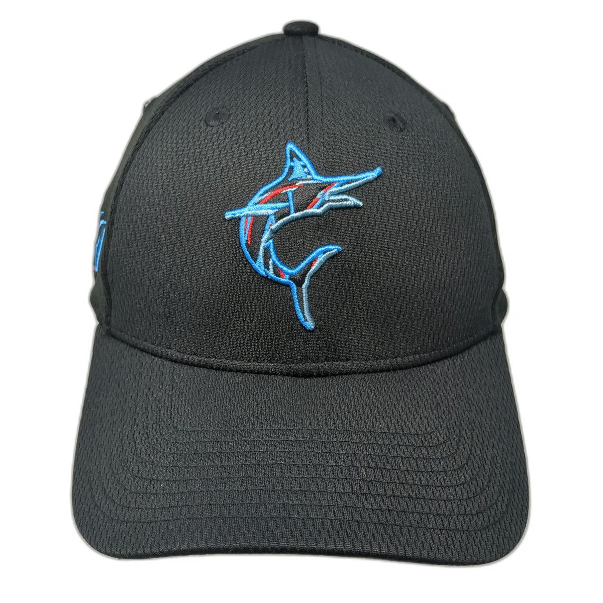 New Era Miami Marlins MLB Baseball Cap Black L 39THIRTY Stretch Fit Fitted Hat