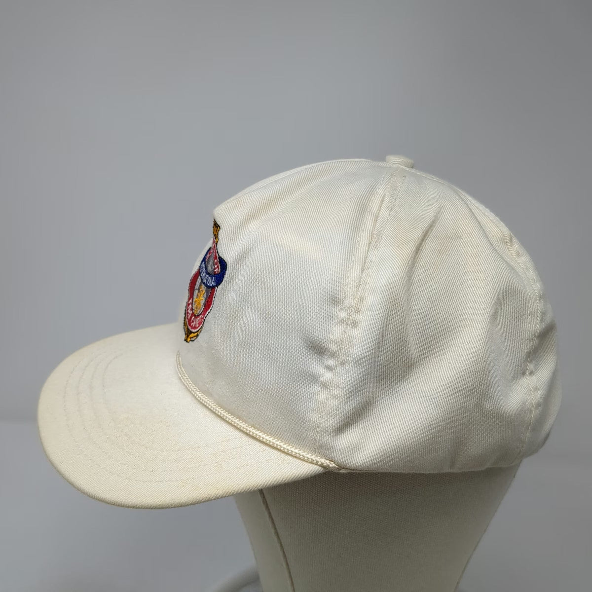 Embroidery Services 5 Panel Hat White One Size Fire Chiefs Patch Rope Slideback