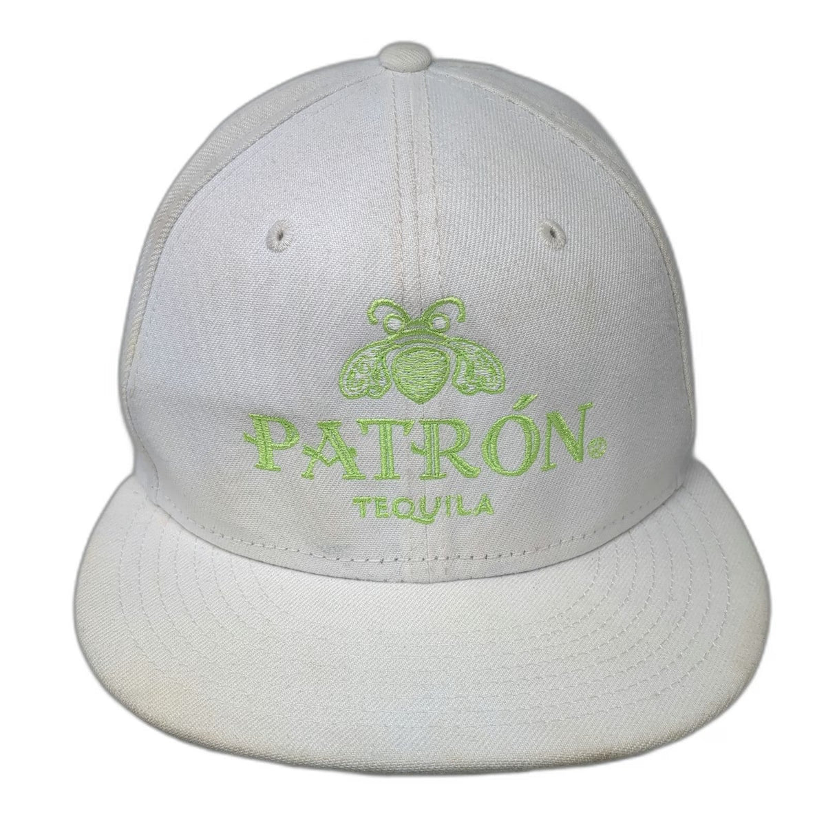 New Era Snapback White One Size Patron Tequila Bee Logo 9FIFTY Flat Brim Hat