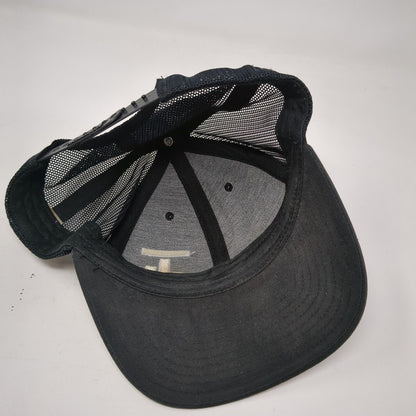 Richardson Snapback Trucker Hat Black OSFA Adjustable Embroidered Mesh Back