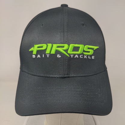 Piros Bait & Tackle Slideback Hat Black One Size Embroidered Fishing DYC