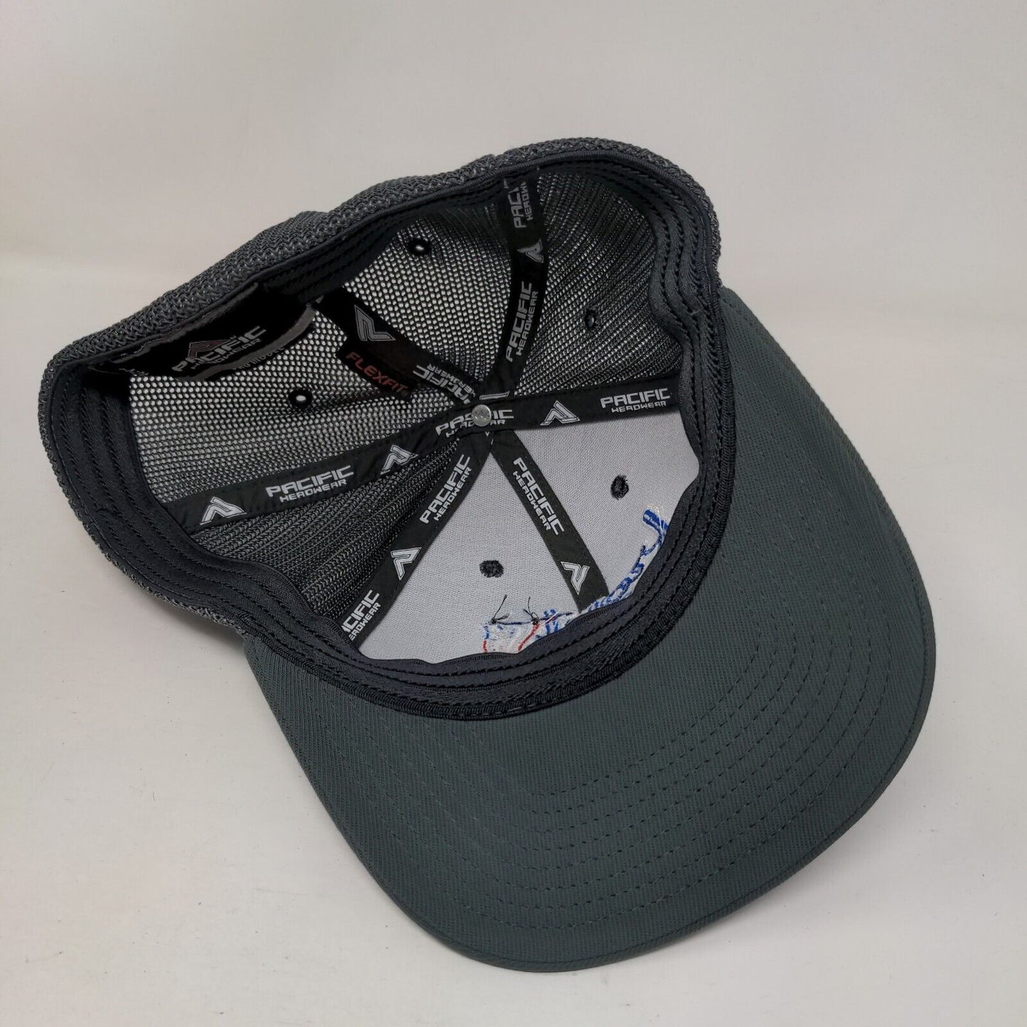 Front Porch Properties Fitted Trucker Hat Gray L/XL Mesh Back 6 Panel