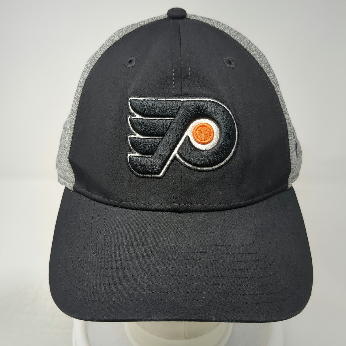 Philadelphia Flyers NHL Fanatics Cap Black Gray XL Heathered Flex Fit Hat Logo