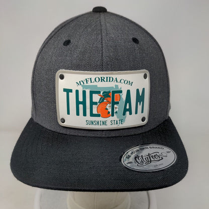 The Fam Sunshine State Snapback Hat Gray One Size Colorblock CityLocs