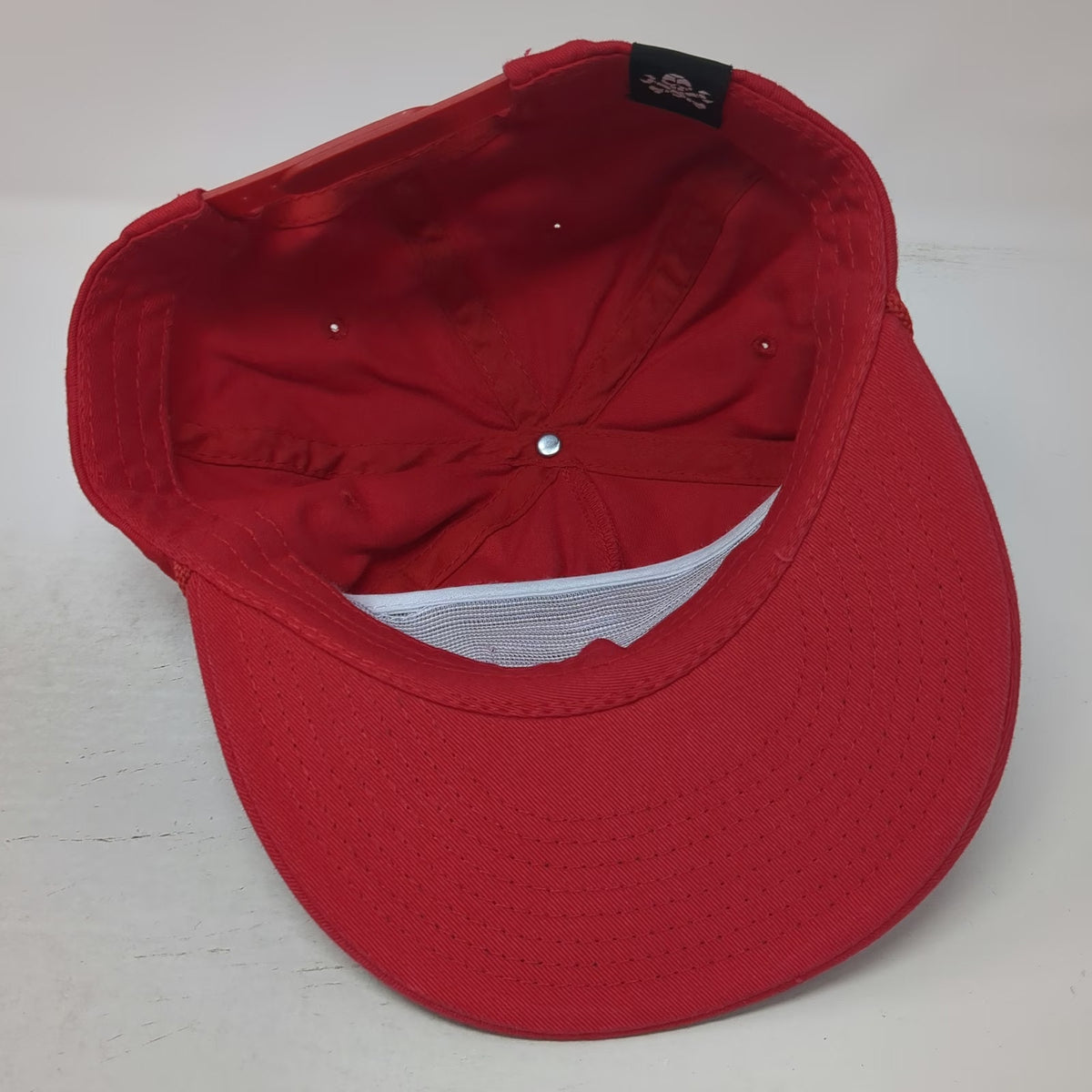 Boneyard Beer 5 Panel Red One Size Snapback Hat Rope Detail Bend Oregon Patch
