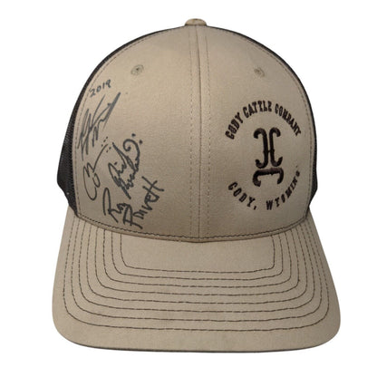 Cody Cattle Company Snapback 112 Trucker Hat Tan OSFA Mesh Back Richardson