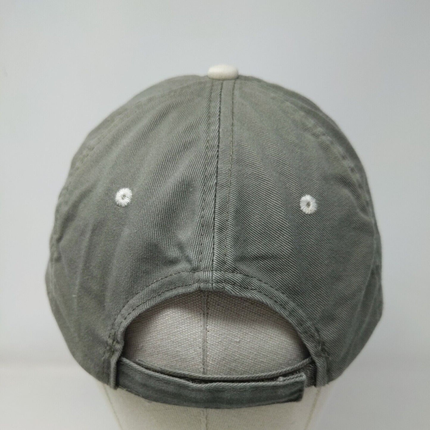 Helena Strapback Hat Gray One Size Adjustable Embroidered 6 Panel