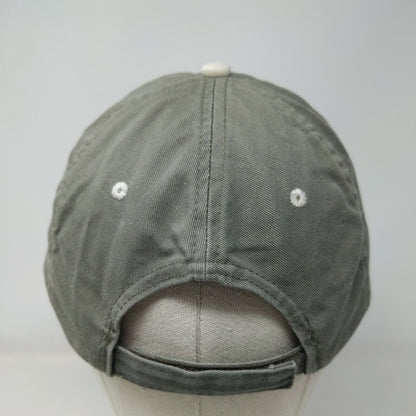 Helena Strapback Hat Gray One Size Adjustable Embroidered 6 Panel