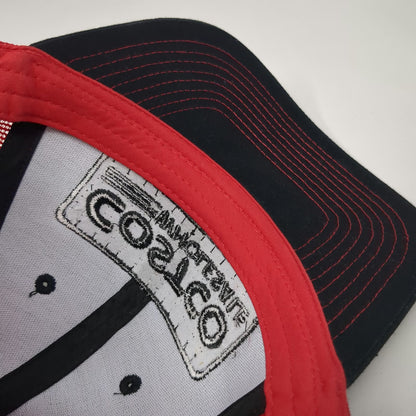 Bamko Trucker Hat Black Red One Size Costco Wholesale Mesh Snapback Patch