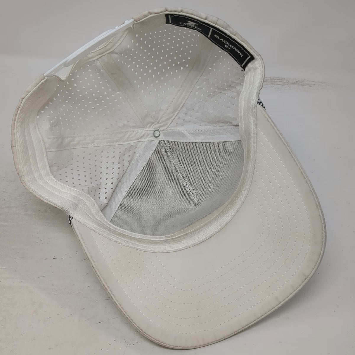 Blackhawk Trucker Hat White One Size Concrete Supply Inc Construction Snapback