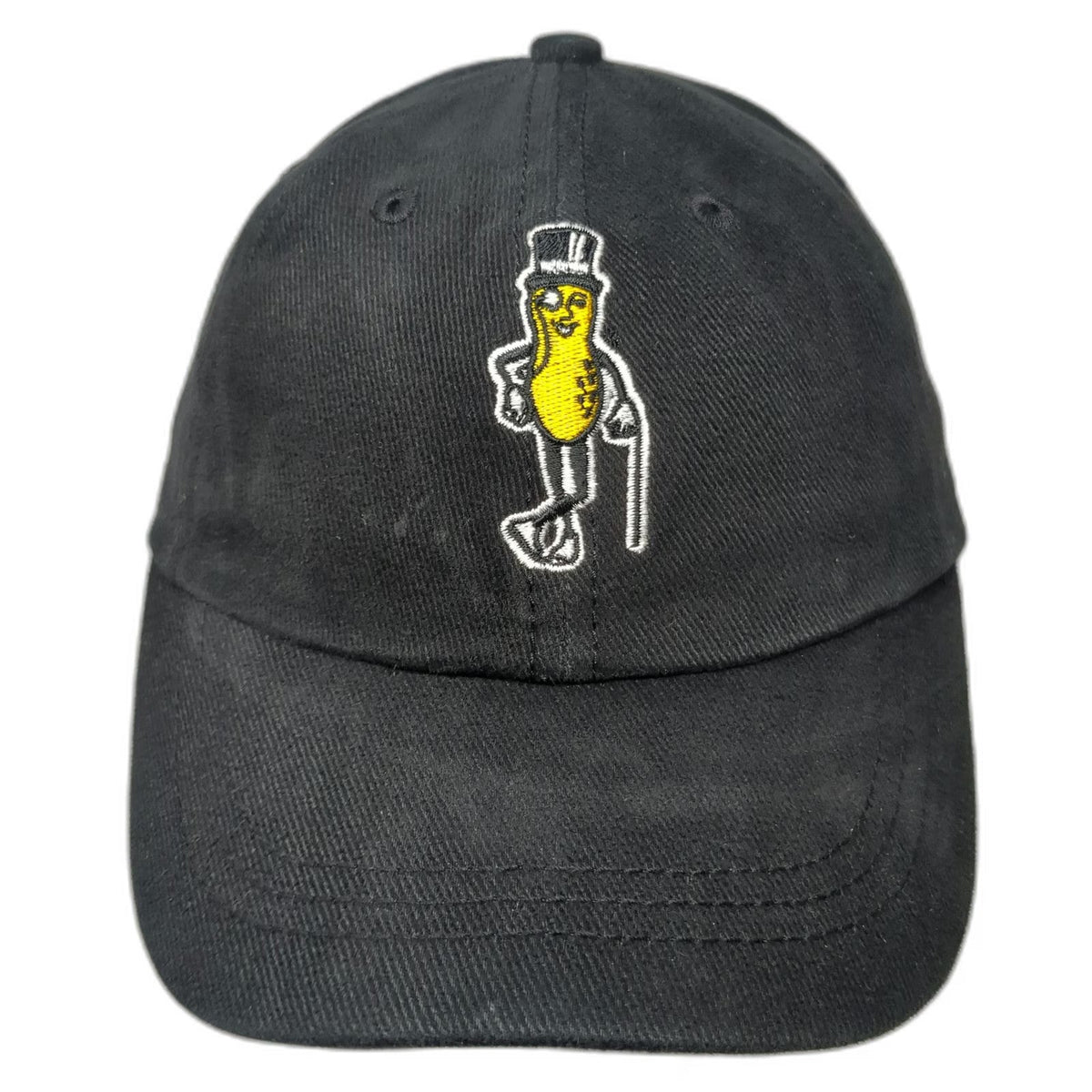 Velocity Baseball Cap Black One Size Mr. Peanut Planters Mascot Adjustable Hat