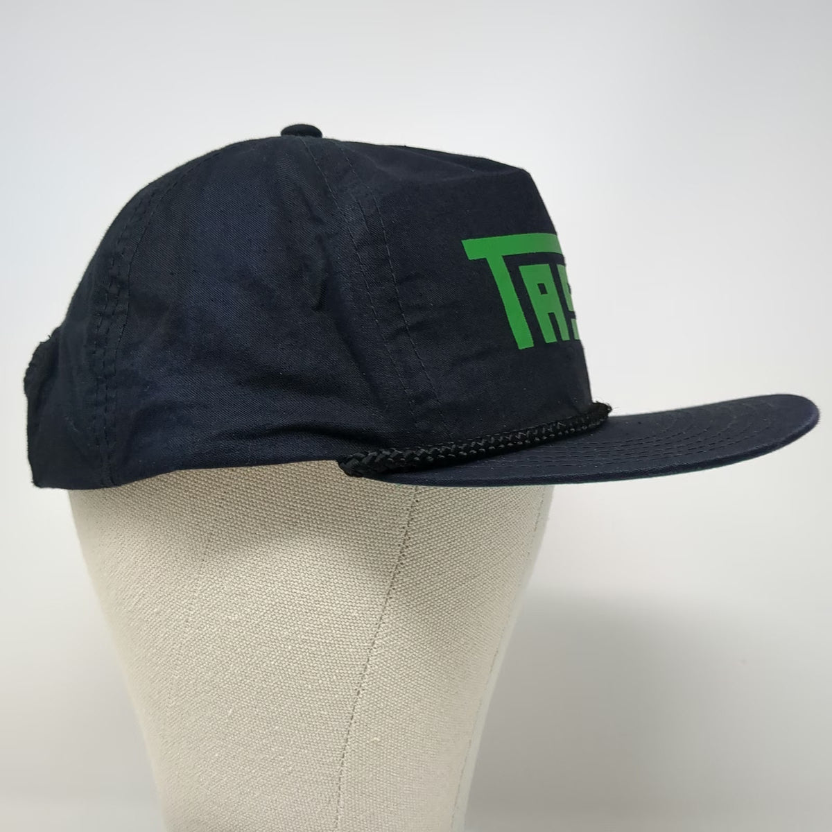 Tasco 5 Panel Blue One Size Snapback Rope Hat Cotton Green Logo Underbrim