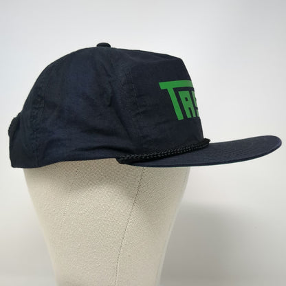 Tasco 5 Panel Blue One Size Snapback Rope Hat Cotton Green Logo Underbrim