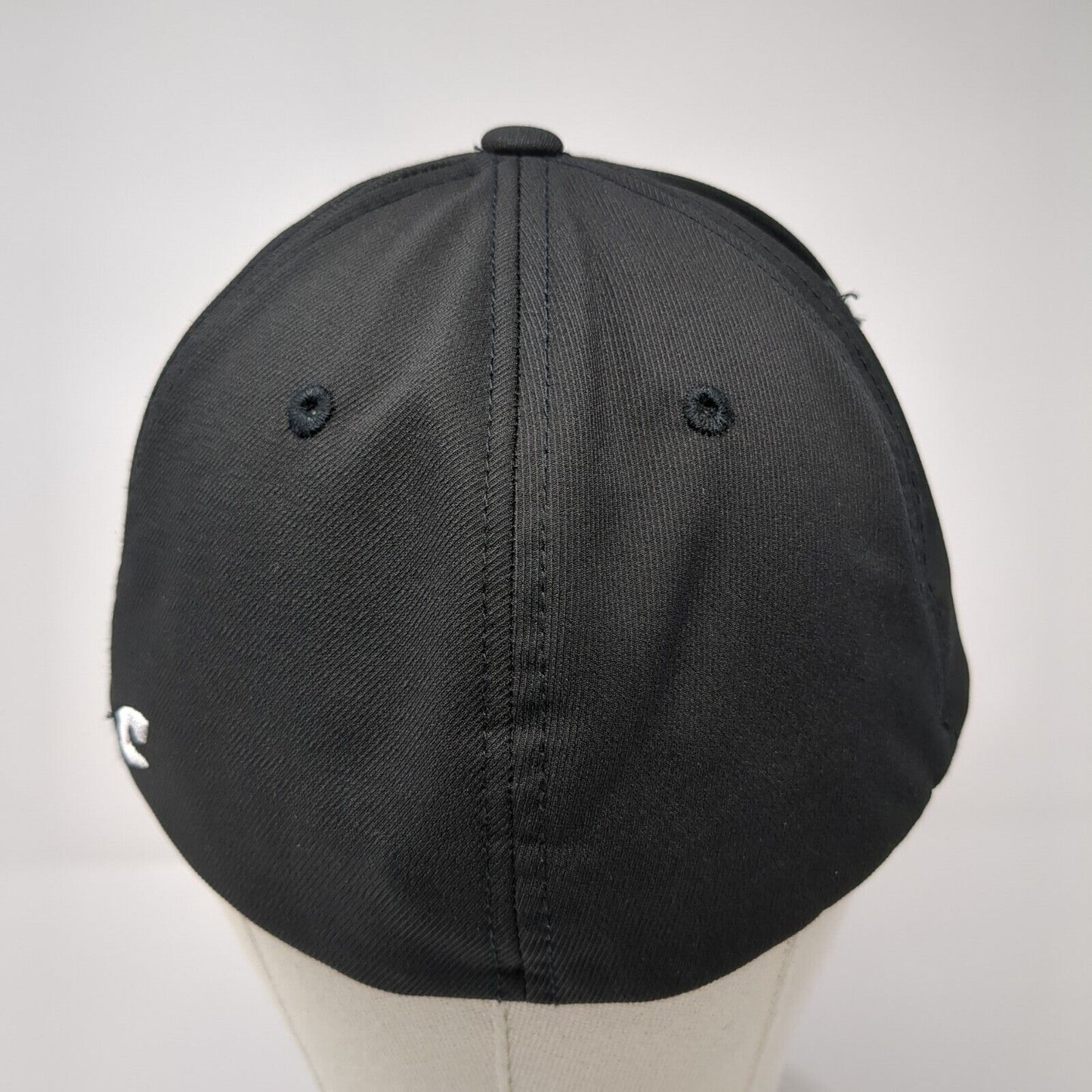 West Valley Fitted Hat Black L-XL Solid Embroidered 6 Panel Champro