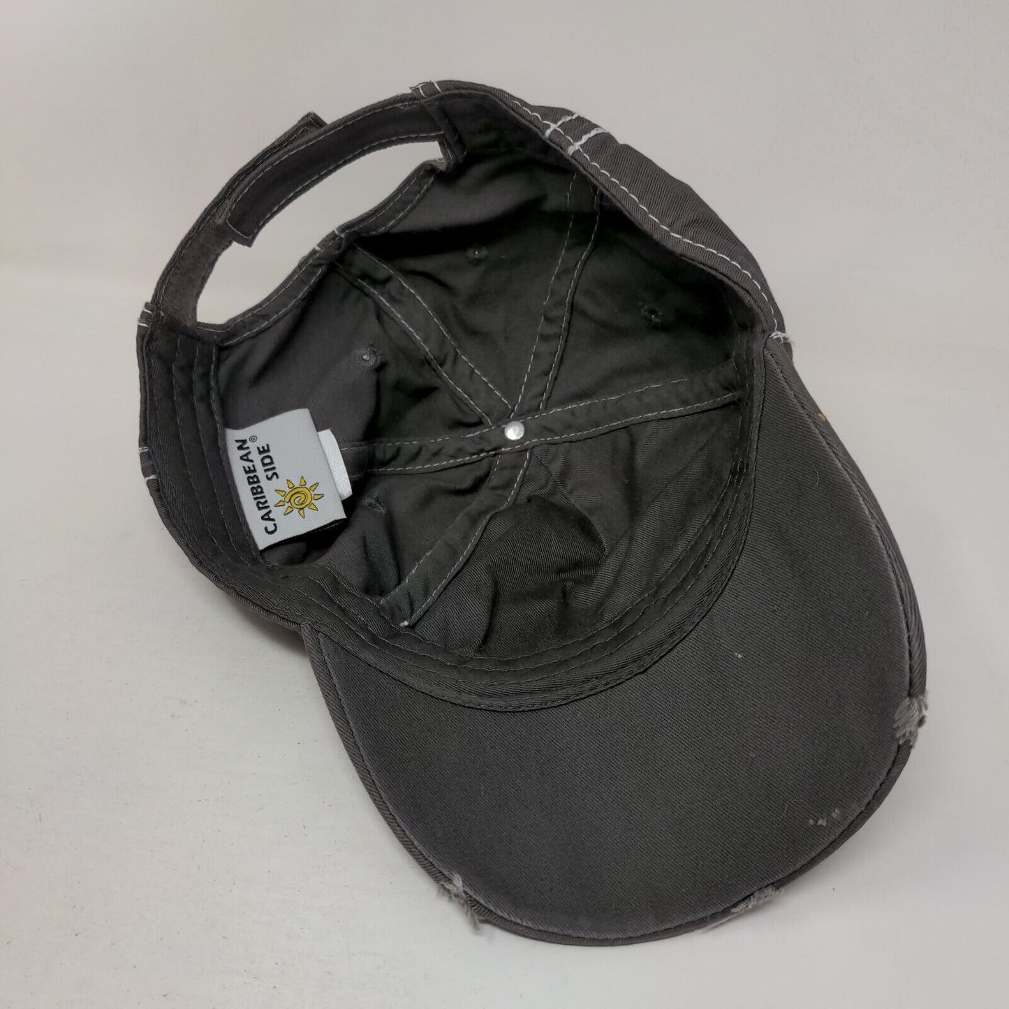 Riviera Maya est. 1970 Strapback Hat Gray OS Adjustable Embroidered Distressed