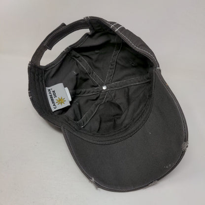 Riviera Maya est. 1970 Strapback Hat Gray OS Adjustable Embroidered Distressed
