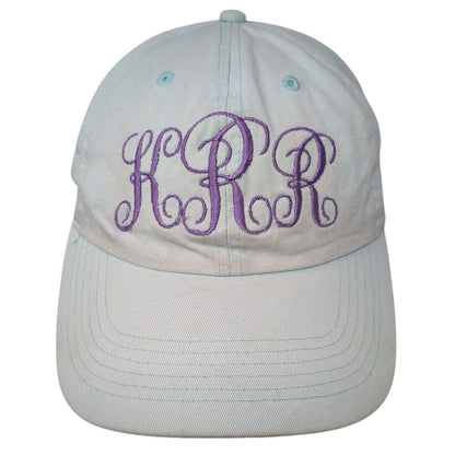 KRR Slideback Hat Blue One Size Adjustable Embroidered Monogram Newhattan Cotton