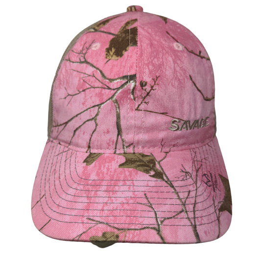 Port Authority Women's Snapback Mesh Back Hat Pink Camo Adjustable Savage Logo