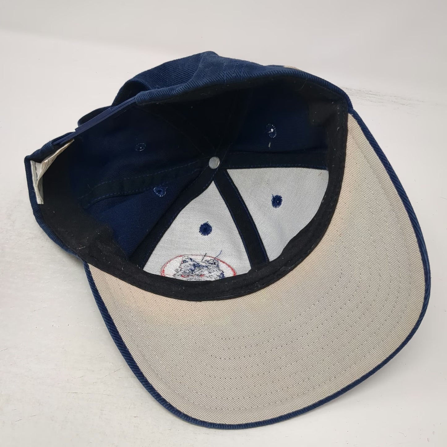 Nike Snapback Blue Embroidered Team Sports Hat Swoosh Vintage UConn Huskies