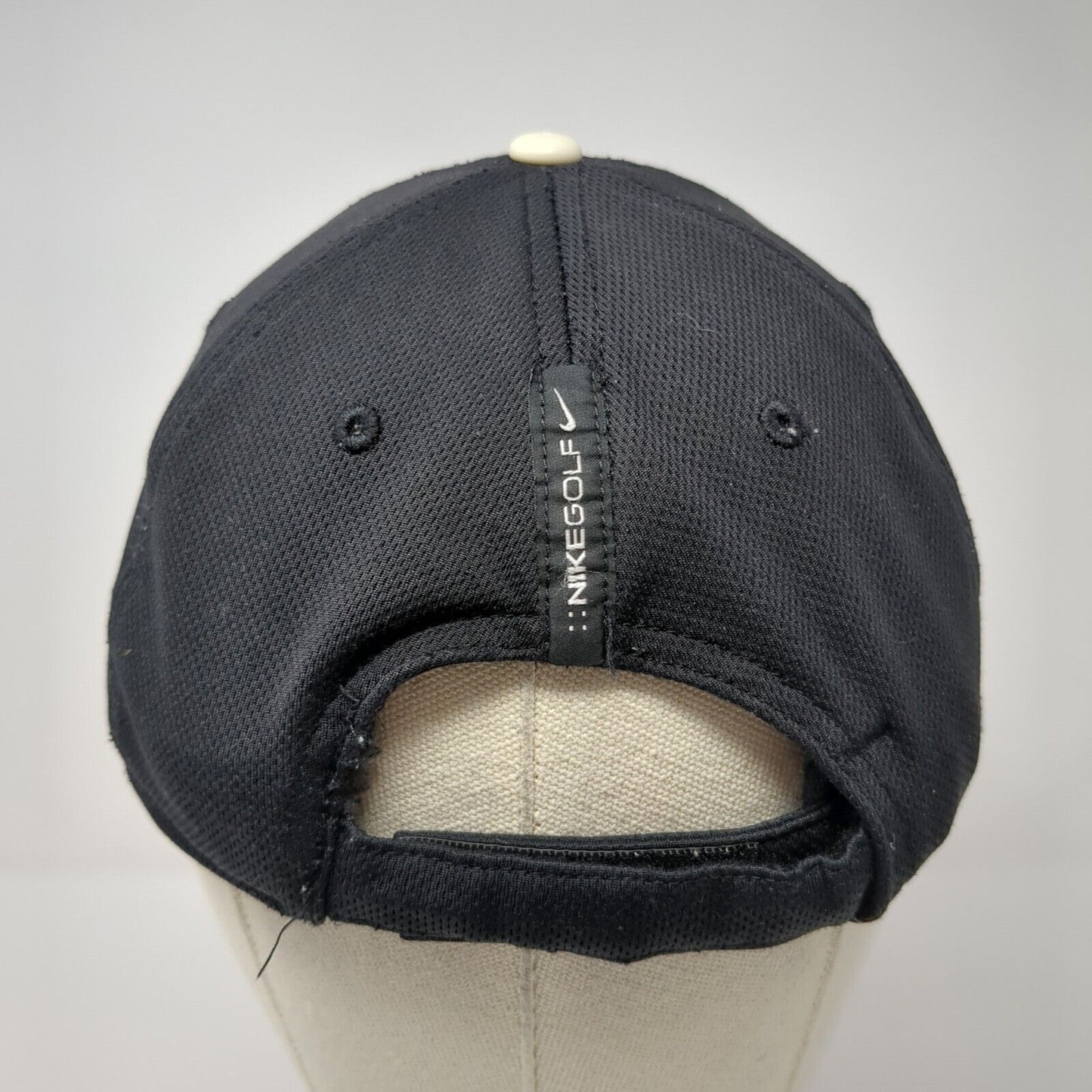 Nike Golf Strapback Hat Black One Size Adjustable Embroidered Swoosh
