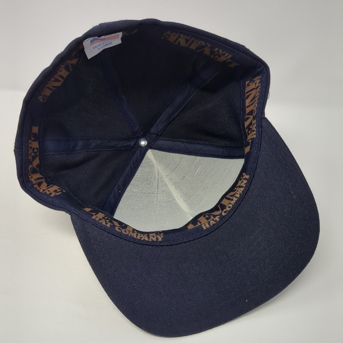 Fog Fitted Hat Blue XL Embroidered Solid 6 Panel Levine Hat Company
