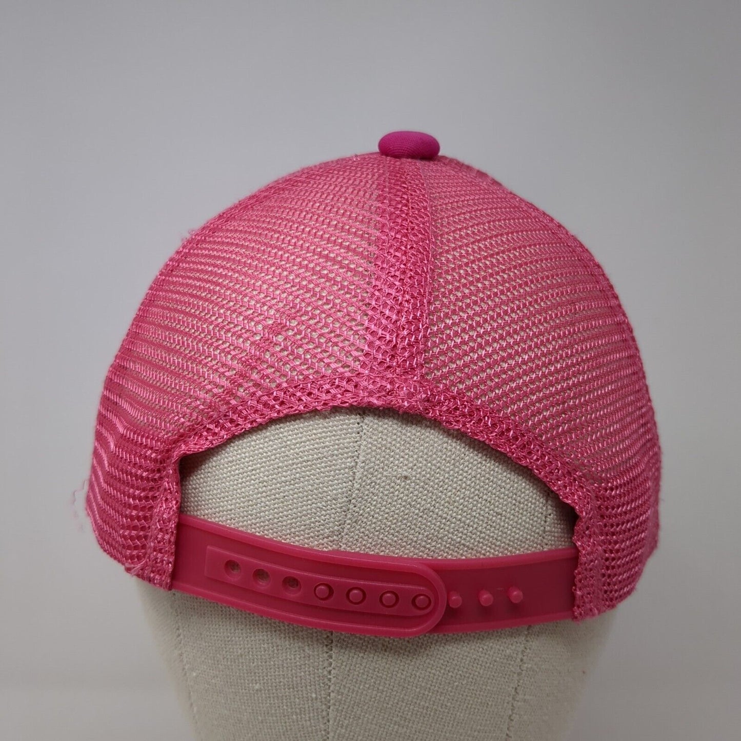 Unbranded Snapback Trucker Hat Pink One Size Adjustable Mesh Back Blank
