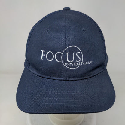 Focus Physical Therapy Snapback Trucker Hat Blue OS Mesh Back Port Authority