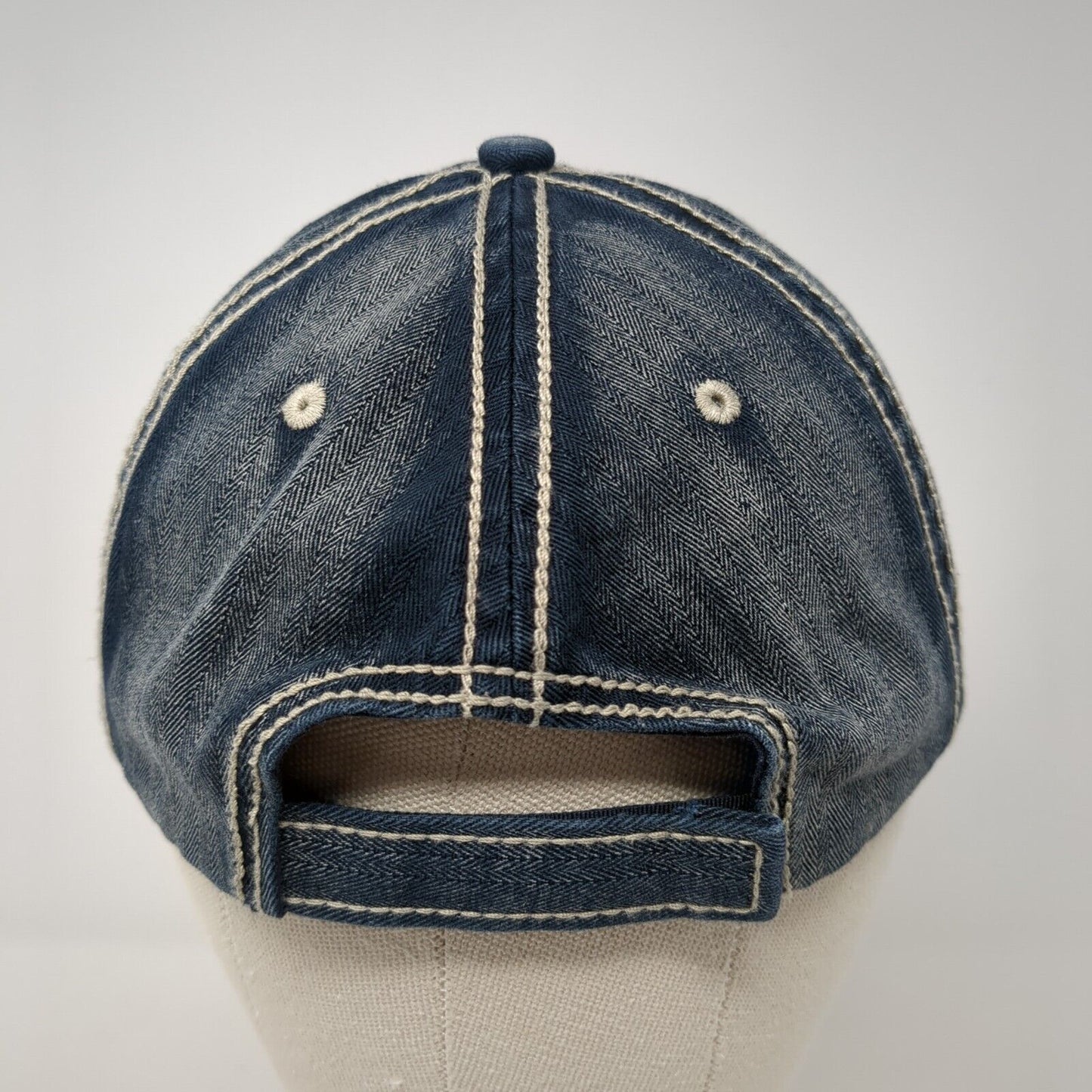 Mountain River Outfitters Strapback Hat Blue One Size Adjustable Distressed