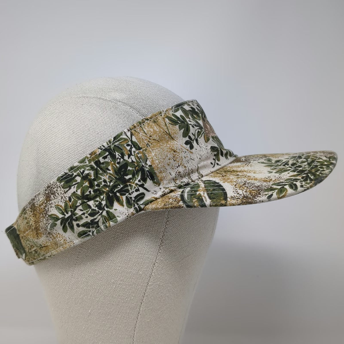 Game Guard Visor Hat Beige One Size Summit Mountain Cactus Camo Print Strapback