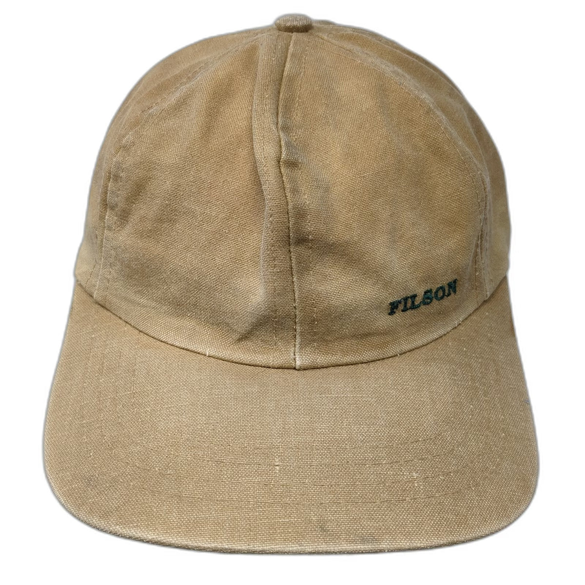 Filson Baseball Cap Brown One Size Leather Strap Waxed Cotton Logo Seattle Hat