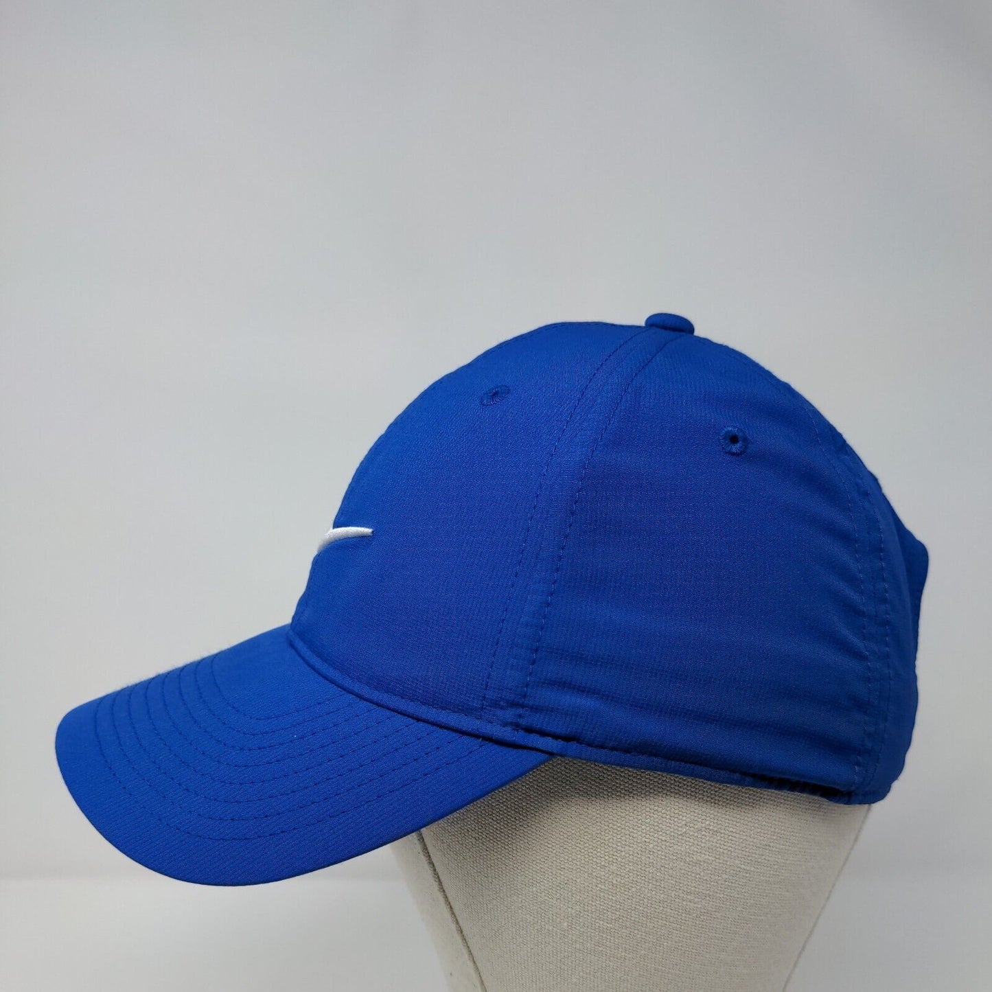 Nike Strapback Hat Blue OSFM Adjustable Embroidered Swoosh Logo Legacy91 Dri-Fit