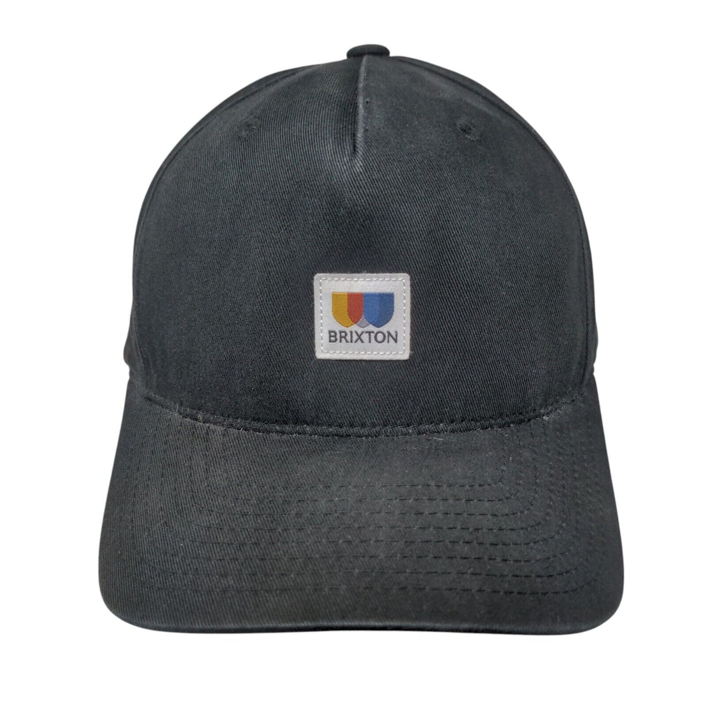 Brixton Patch Snapback Hat Black OSFA Adjustable Solid Vent Holes