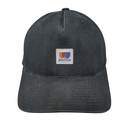 Brixton Patch Snapback Hat Black OSFA Adjustable Solid Vent Holes